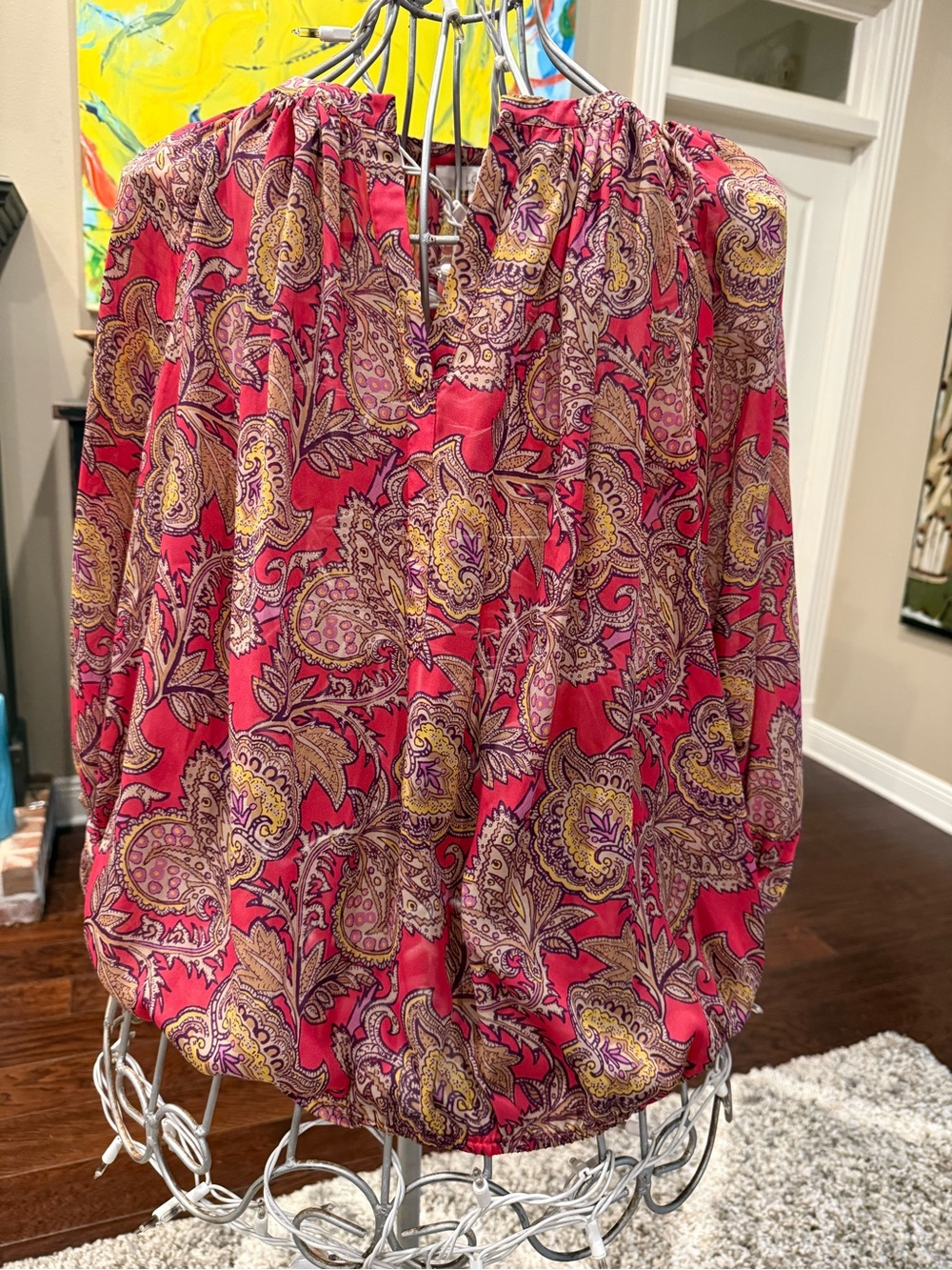 LOFT Boho Paisley Blouse – Size Large